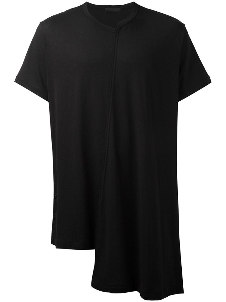 Yohji Yamamoto Asymmetric T-shirt - Black