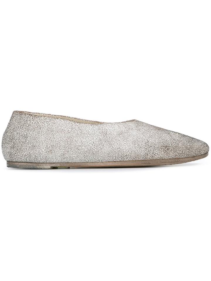 Marsèll Distressed Ballerinas - White