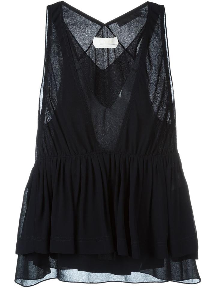 Chloé Ruffled V-neck Blouse