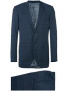 Etro Checked Formal Suit - Blue