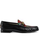 Gucci Leather And Tweed Loafer - Black
