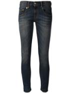 R13 'boy Skinny' Jeans, Size: 25, Blue, Cotton/calf Leather/spandex/elastane