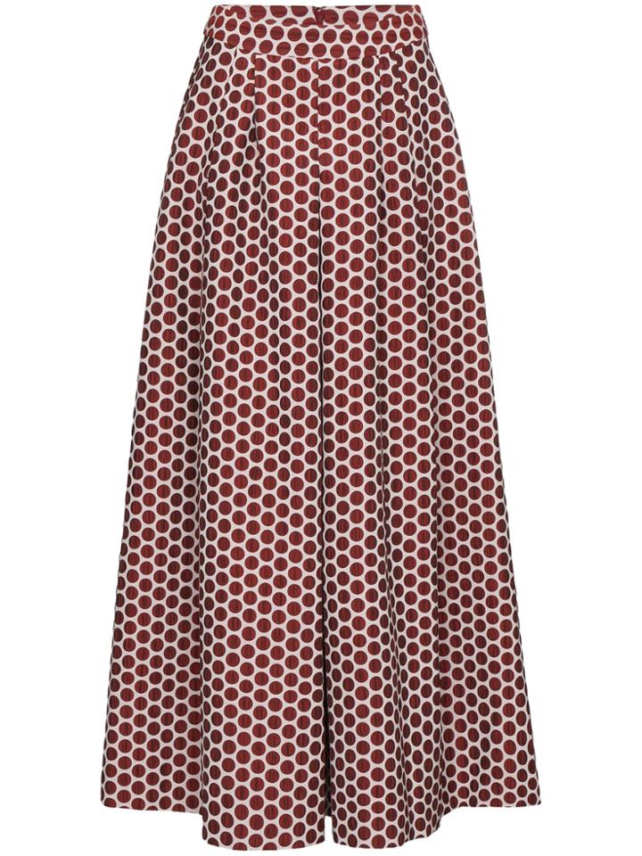 Huishan Zhang Polka Dot Silk Blend Culottes - White