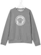 Young Versace Medusa Logo Print Sweatshirt, Boy's, Size: 14 Yrs, Grey