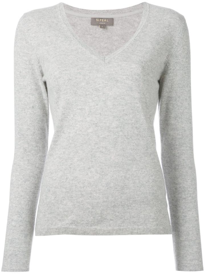 N.peal Fine-knit Sweater, Women's, Size: Large, Grey, Cashmere