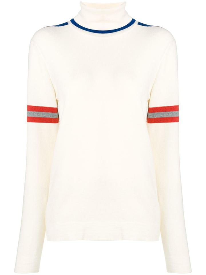 Bally Intarsia Knit Sweater - White