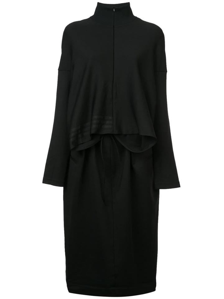 Y-3 Sweatshirt Midi Dress - Black