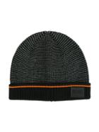Boss Kids Logo Plaque Knit Beanie, Boy's, Size: 54 Cm, Black