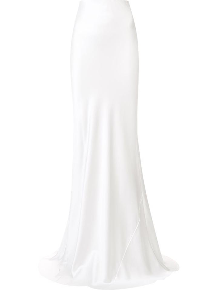 Galvan High-waisted Maxi Skirt, Women's, Size: 38, White, Silk