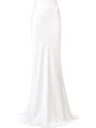 Galvan High-waisted Maxi Skirt, Women's, Size: 38, White, Silk