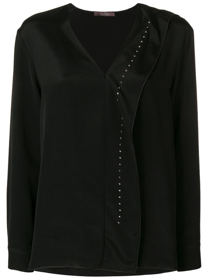 Max Mara Eyelet Detail Blouse - Black