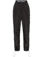 Palm Angels Logo Jacquard Tape Aftersport Track Pants - Black