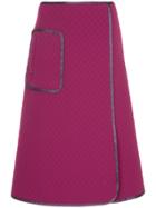 Astraet Quilted A-line Skirt - Pink & Purple