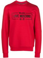 Love Moschino Printed Logo Sweatshirt - Red