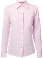 Michael Kors Collection Rhinestone Button Shirt - Pink