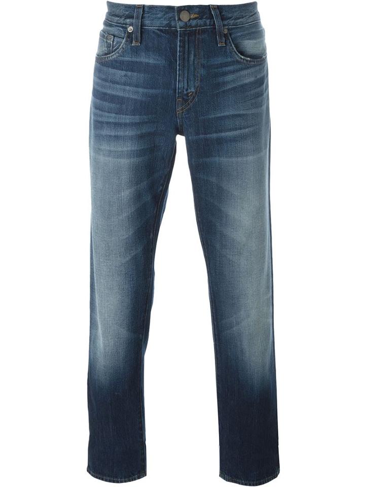 J Brand Straight Leg Jeans, Men's, Size: 34, Blue, Cotton
