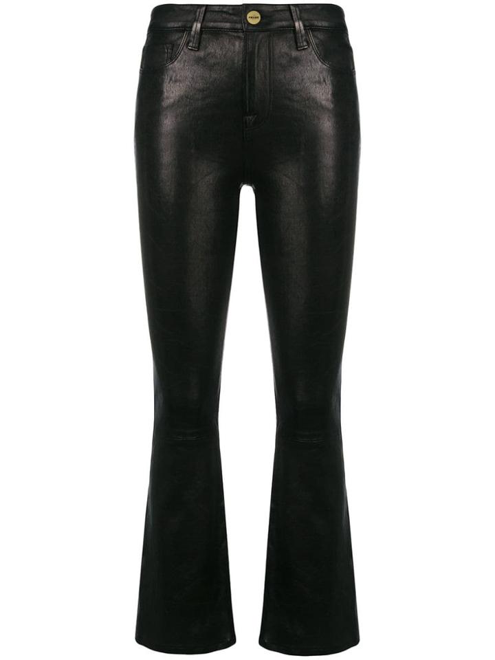 Frame Denim Kick Flare Trousers - Black