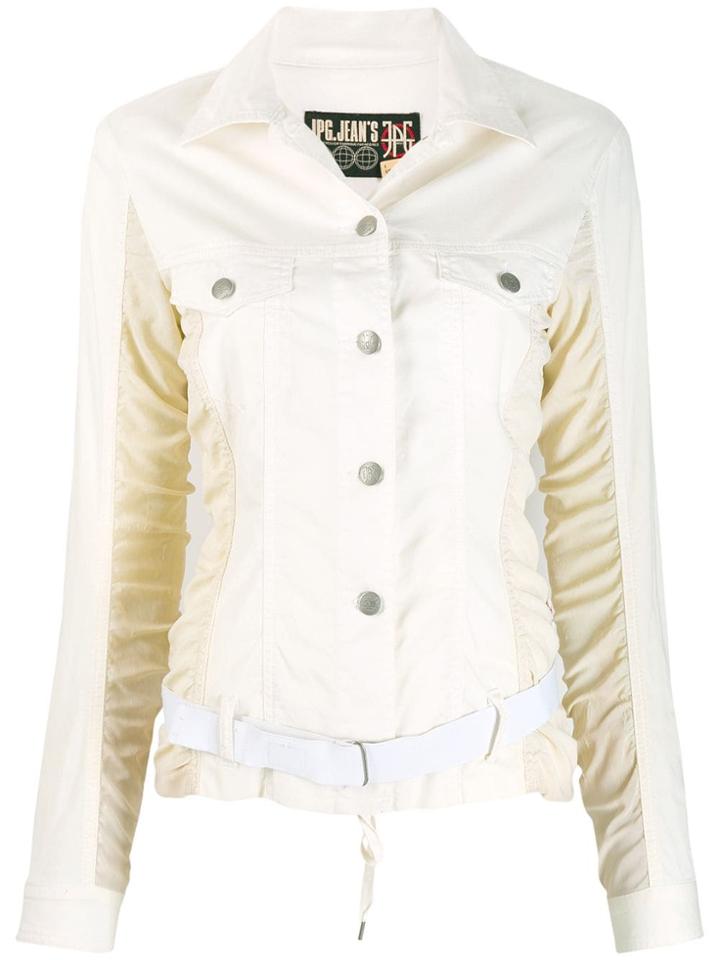 Jean Paul Gaultier Pre-owned 1990's Lace-up Belted Slim Jacket - White