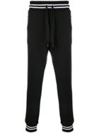 Dolce & Gabbana Striped Rib Track Trousers - Black