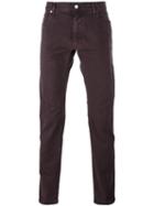 Z Zegna Slim Fit Jeans, Men's, Size: 38, Pink/purple, Cotton/spandex/elastane