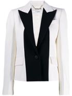 Givenchy Two Tone Tailored Blazer - White