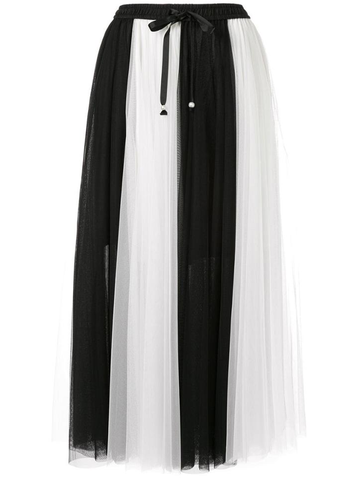 Edward Achour Paris Two-tone Tulle Dress - White