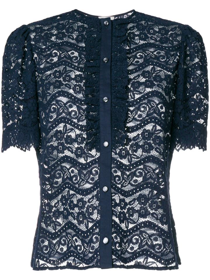Temperley London Lunar Lace Blouse - Blue