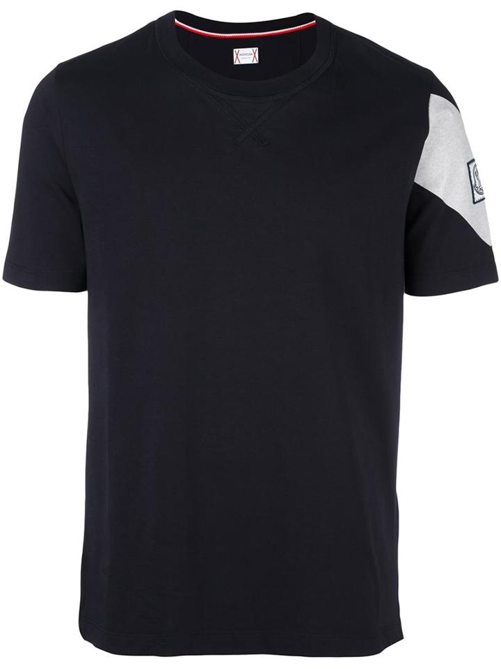 Moncler Gamme Bleu Logo Patch T-shirt, Men's, Size: Xl, Blue, Cotton