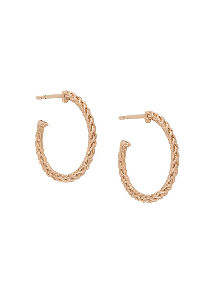 Astley Clarke Medium Spiga Hoop Earrings - Yellow & Orange