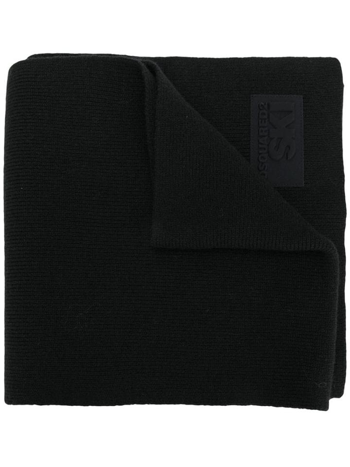 Dsquared2 Ski Logo-patch Scarf - Black