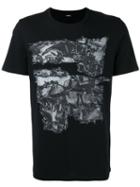 Diesel Digital Print T-shirt, Men's, Size: Large, Black, Cotton