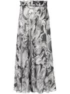 Moschino Flared Printed Skirt - Grey