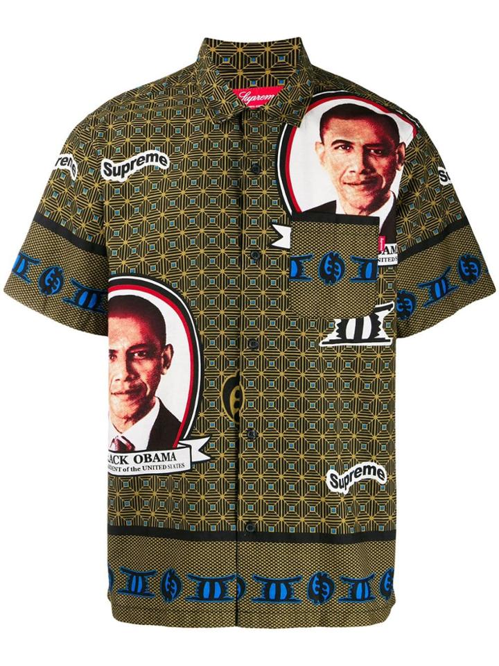 Supreme Obama Camp Collar Shirt - Green