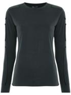 Uma Raquel Davidowicz - Panels Top - Women - Polyester/spandex/elastane/viscose - G, Black, Polyester/spandex/elastane/viscose