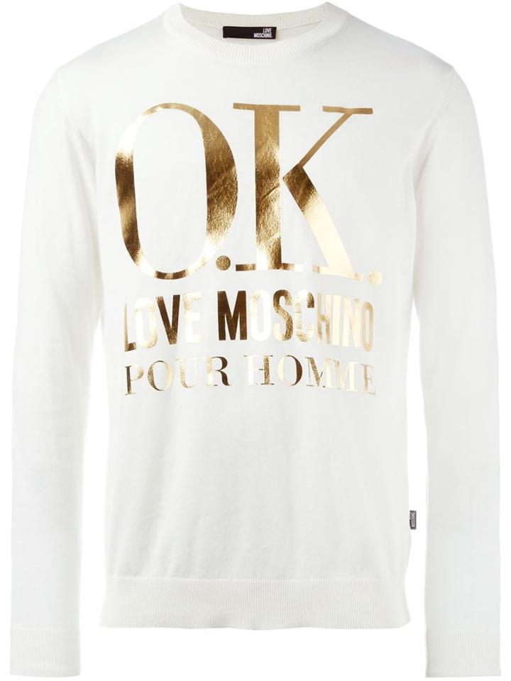 Love Moschino O.k. Print Sweatshirt