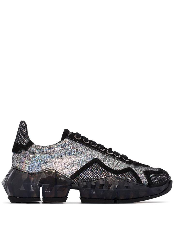 Jimmy Choo Diamond Low-top Sneakers - Metallic