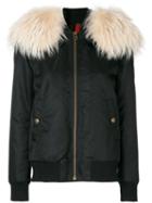 Mr & Mrs Italy - Fur Hooded Puffer Jacket - Women - Cotton/mink Fur/polyamide/racoon Fur - S, Black, Cotton/mink Fur/polyamide/racoon Fur