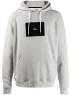 The Silted Company Patch Detail Hoodie - Grey