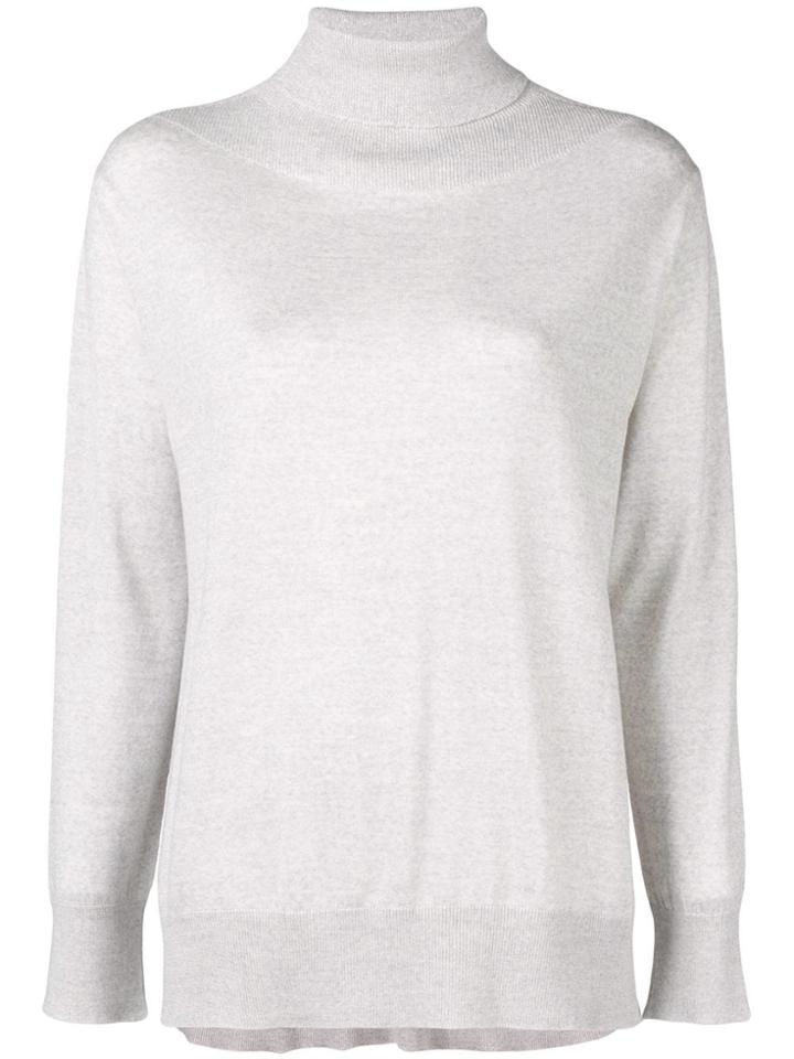 Fabiana Filippi Turtle-neck Fitted Sweater - Grey