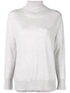 Fabiana Filippi Turtle-neck Fitted Sweater - Grey