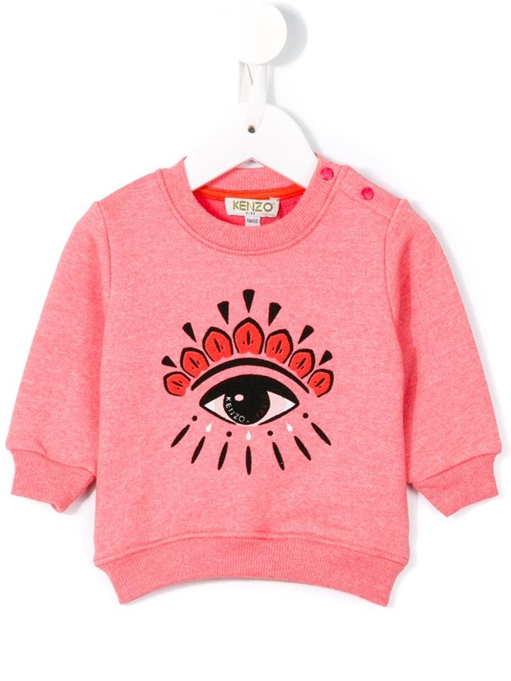 Kenzo Kids - 'eye' Sweatshirt - Kids - Cotton/spandex/elastane - 6 Mth, Pink/purple