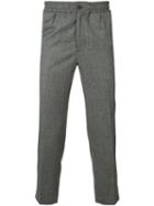 Ami Alexandre Mattiussi Elasticized Waist Cropped Fit Trousers - Grey