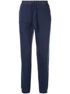 120% Lino Loose Fit Elasticated Track Pants - Blue