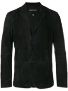 John Varvatos Classic Blazer, Men's, Size: 48, Black, Goat Suede