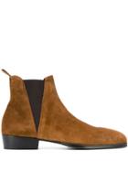 Leqarant Stitched Panel Boots - Brown