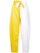 Mara Hoffman Colour Block Cropped Trousers - White