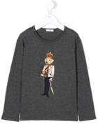 Dolce & Gabbana Kids - King Dog Appliqué Top - Kids - Cotton - 12 Yrs, Grey