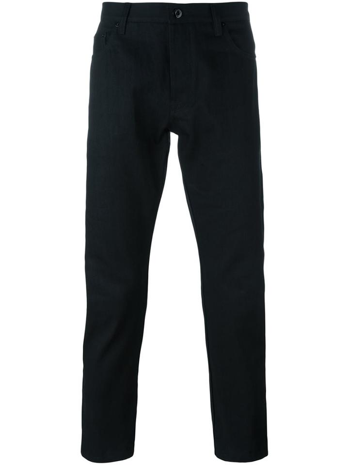 Valentino Straight Leg Jeans, Men's, Size: 32, Black, Cotton/polyester