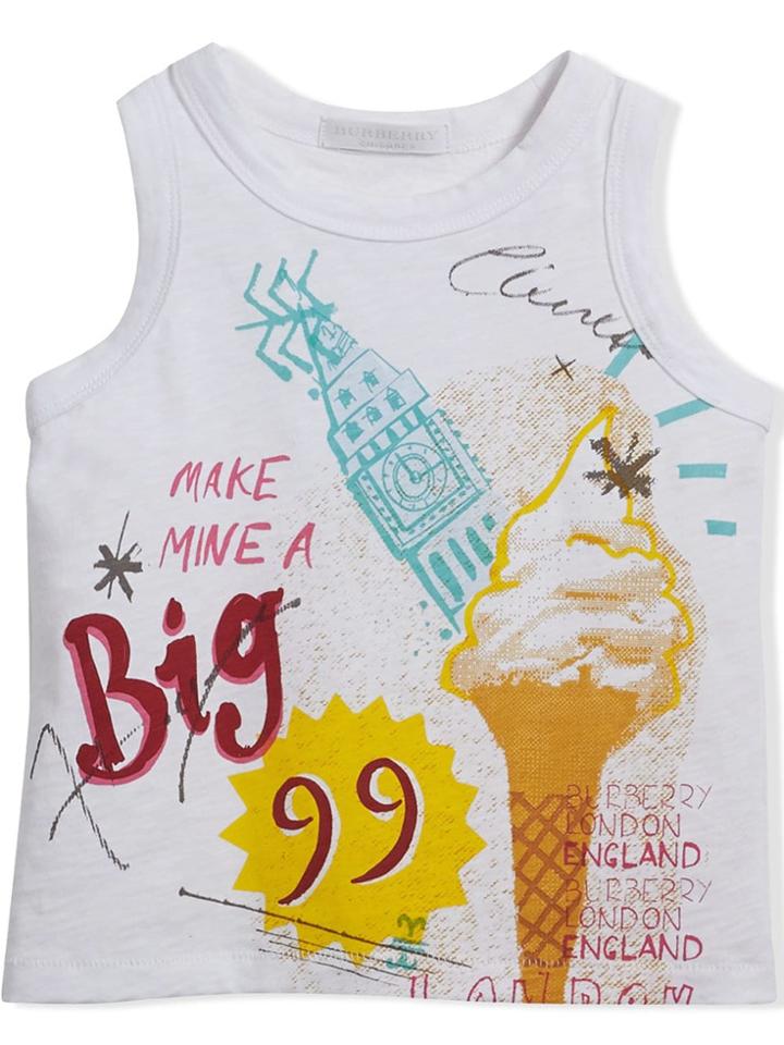 Burberry Kids Ice-cream Jersey Vest - White
