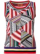 Missoni Geometric Pattern Knitted Tank, Women's, Size: 40, Cotton/nylon/viscose/wool